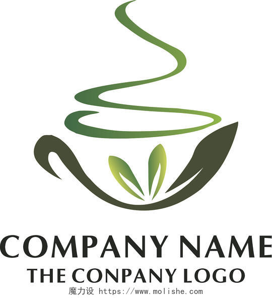 水果茶茶logo简单茶壶冒烟茶logo